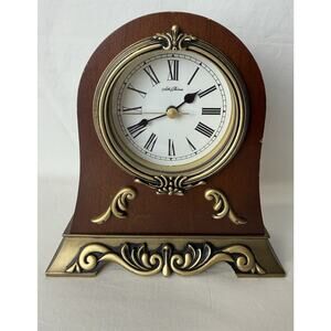 Vintage SETH THOMAS Heirloom Mantel Clock Dark Wood Classic Collectible